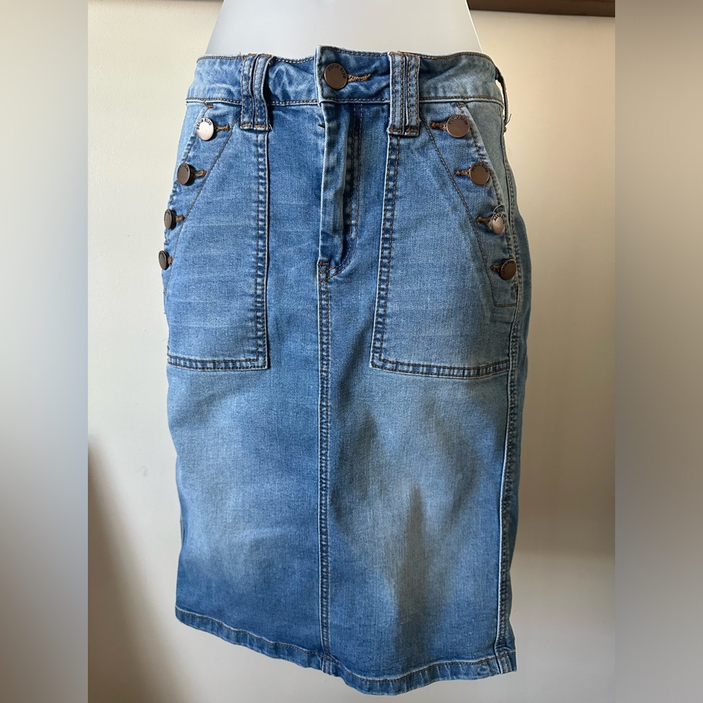 Denim Pencil Skirt